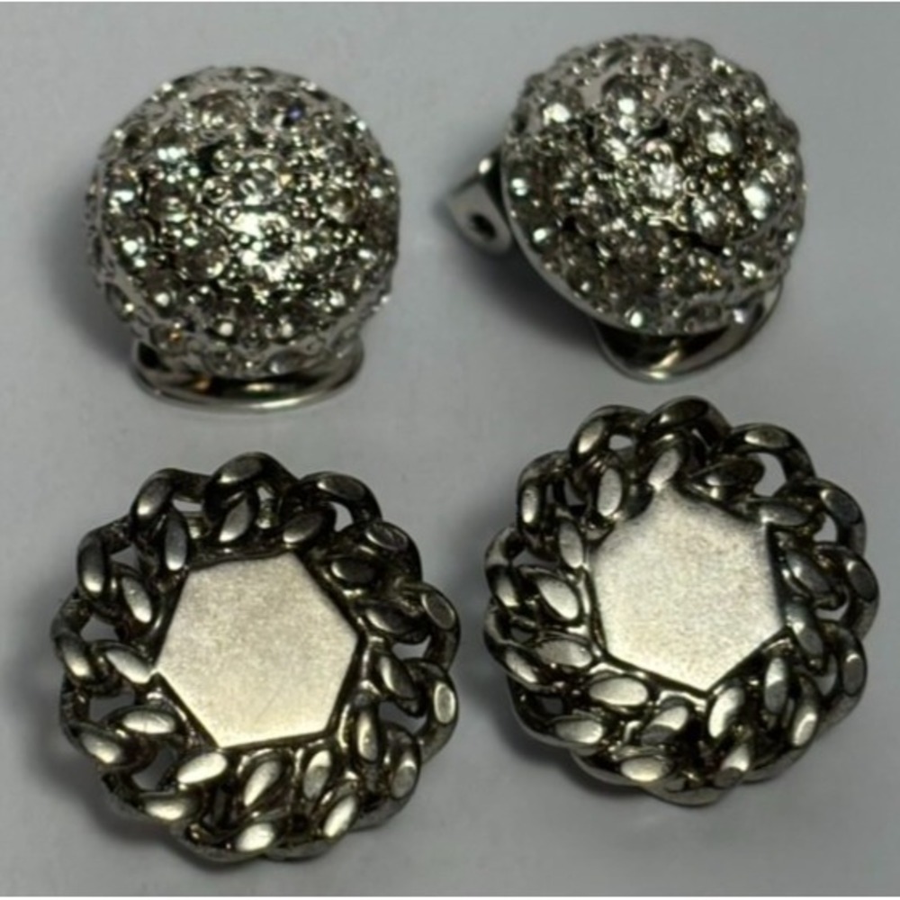 Earrings Lot Statement Pieces Vintage Silver Tone Elegant‎ Lisner Signed